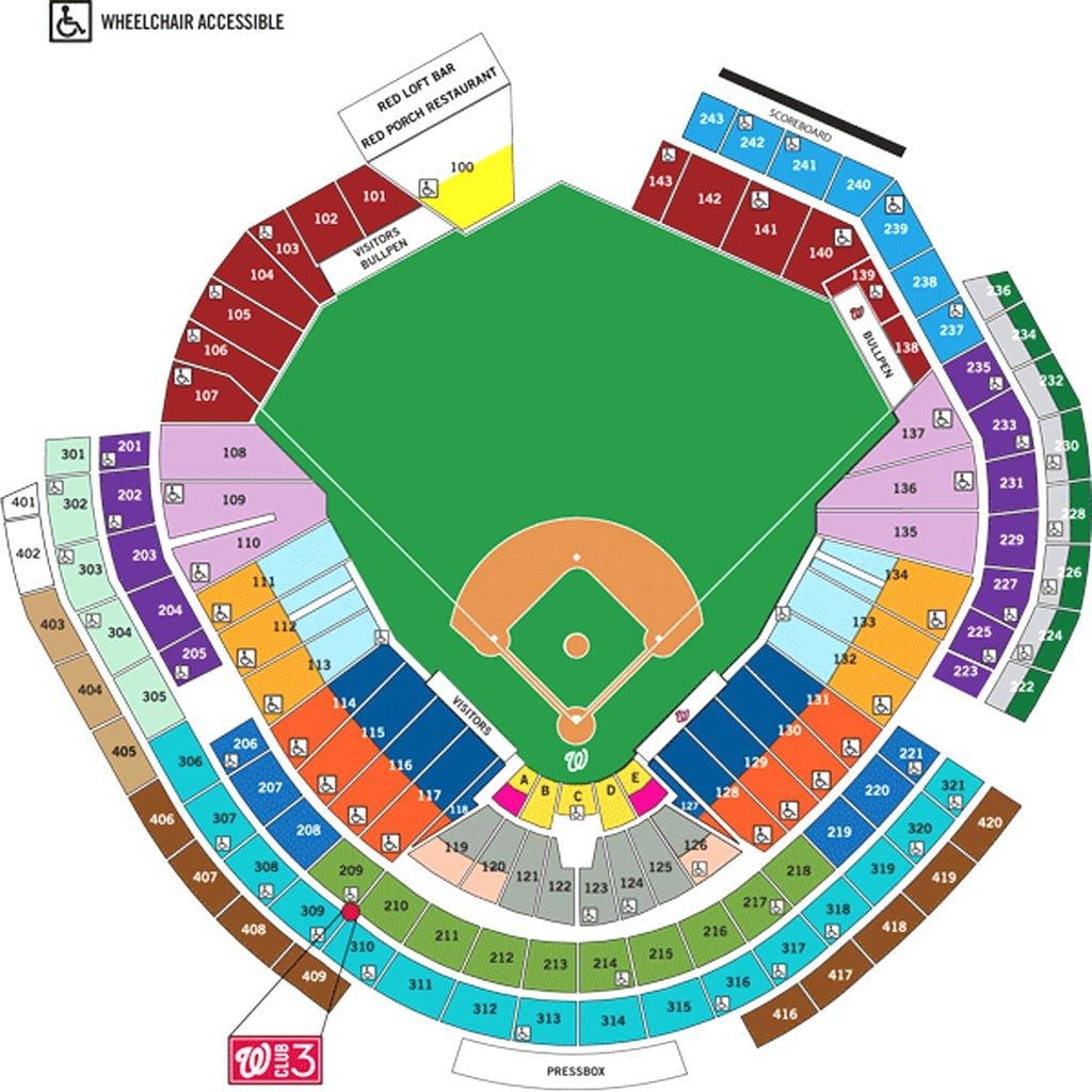 washington nationals ಉದ್ಯಾನವನದ ನಕ್ಷೆ