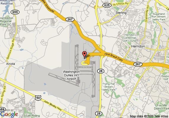 ನಕ್ಷೆ ಪ್ರದೇಶದಲ್ಲಿ dulles
