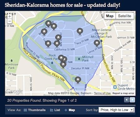 ನಕ್ಷೆ kalorama ನೆರೆಹೊರೆಯ