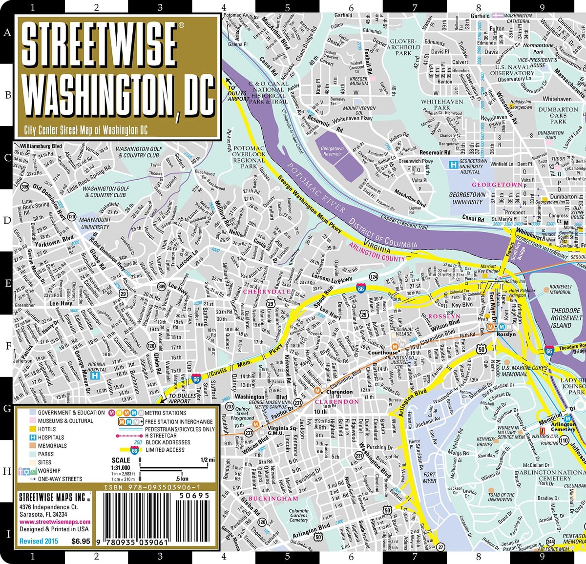 ನಕ್ಷೆ streetwise ವಾಷಿಂಗ್ಟನ್ dc
